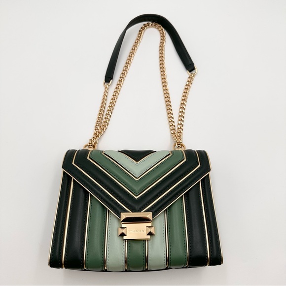 MICHAEL KORS Whitney Large Quilted Tri-Color Leather Convertible Shoulder Bag - Picture 3 of 15